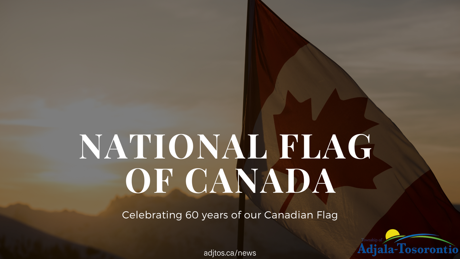 Canadian Flag with National Flag of Canada in white lettering